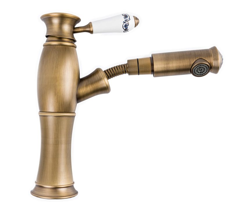 MSA28-125HSA1 Bateria umywalkowa Retro 125-HS stare złoto