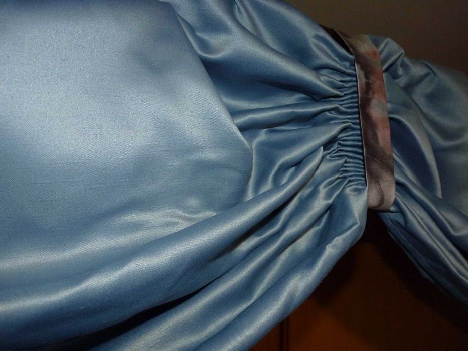 Блакитний, голубий ламбрекен 2 шт. на карниз 2,2 м і 1,7 м