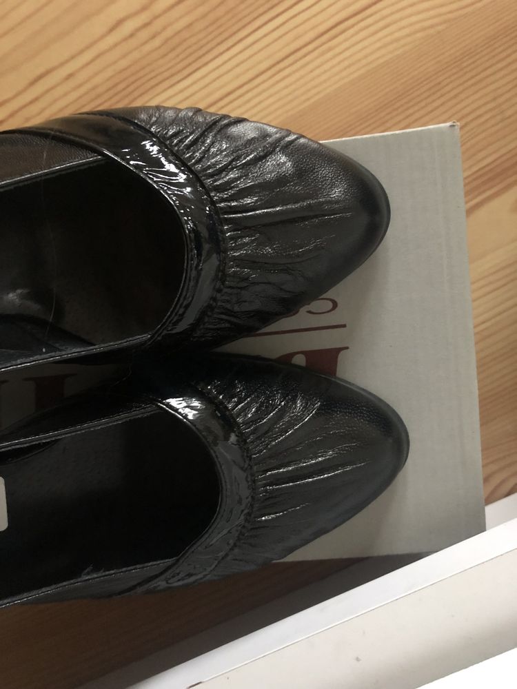 Buty czółenka damskie czarne skóra naturalna skórzane 36 j nowe Dantex
