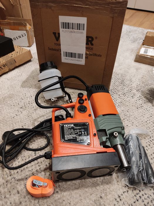 VEVOR Wiertarka magnetyczna 1450W 12500N Przenośna prasa wiertr 8840