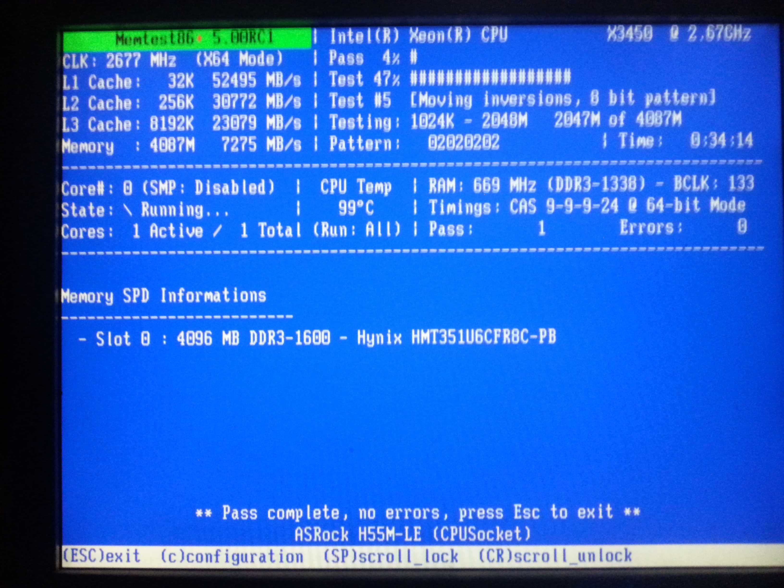 Hynix 4GB  2Rx8 DDR3 1600 MHz