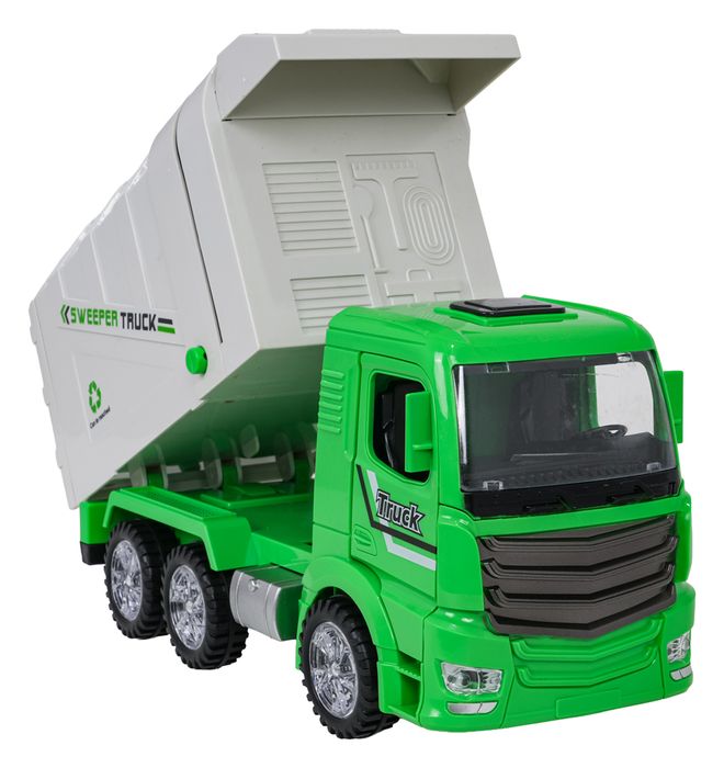 Śmieciarka Z Funkcją Świateł I Dźwięku Zielona