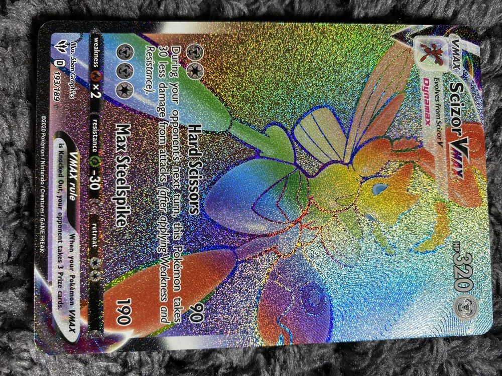 Scizor Vmax Full Art Rainbow 193/189