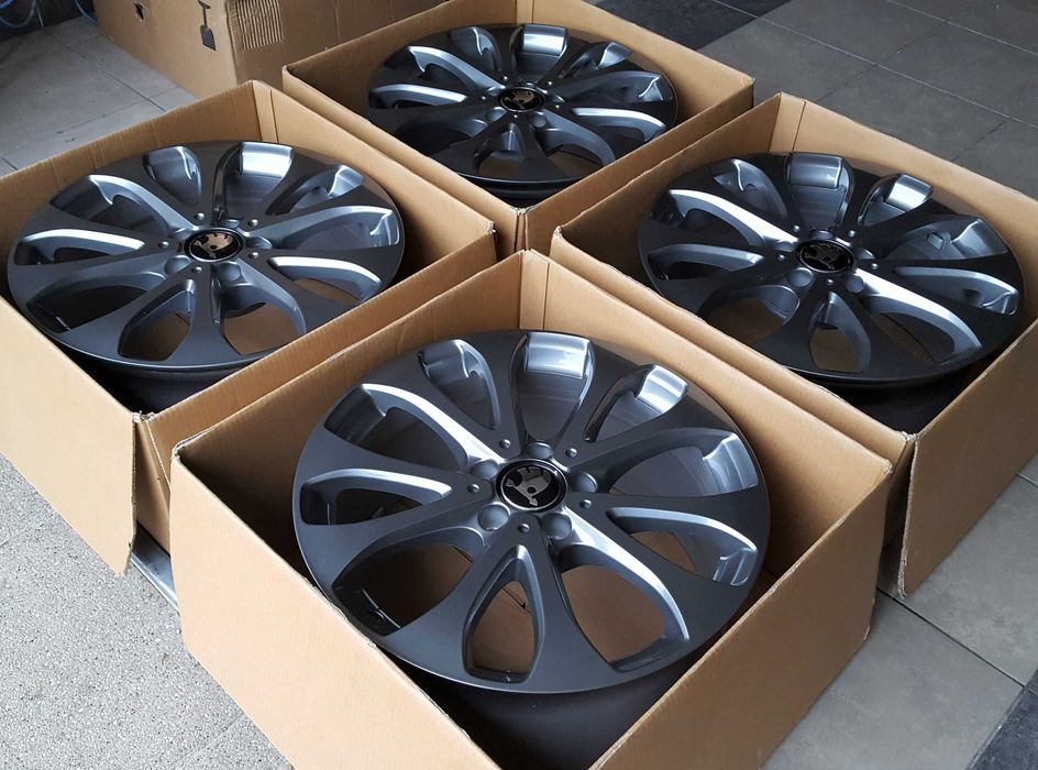 Alufelgi 18 5x112 Skoda Octavia Kodiaq Superb Karoq Grafitowe ! 244#