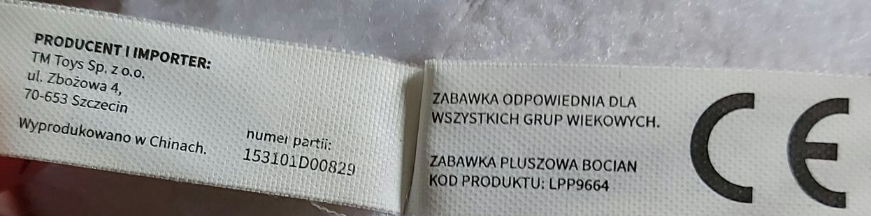 Maskotka pluszowa BOCIAN