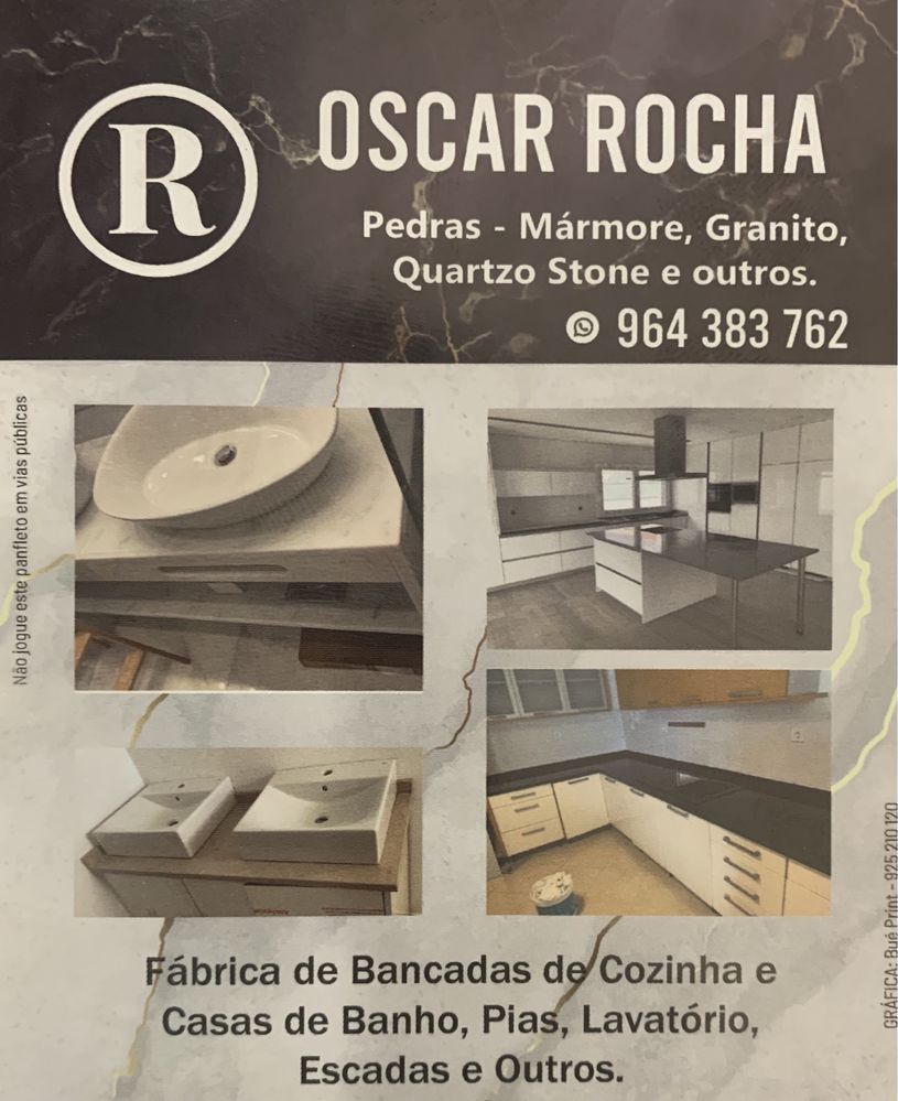 Bancada de Cozinha e Casa de Banho - Pedras Marmores, Granito, Quartz e Silestone.