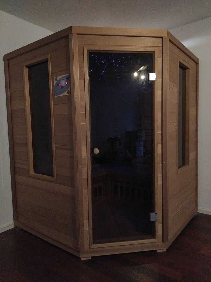 Sauna such infrared podczerwień 220v oświetlenie NIEBO LED NAROŻNA