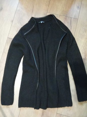 Czarny kardigan narzutka sweterek ciepły Montego M