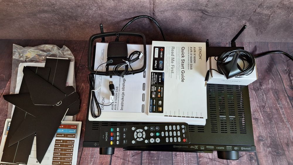 7.2 Denon AVR-X1600 Wi-Fi BT Heos 4K60p eARC DSD Spotify Atmos Vision