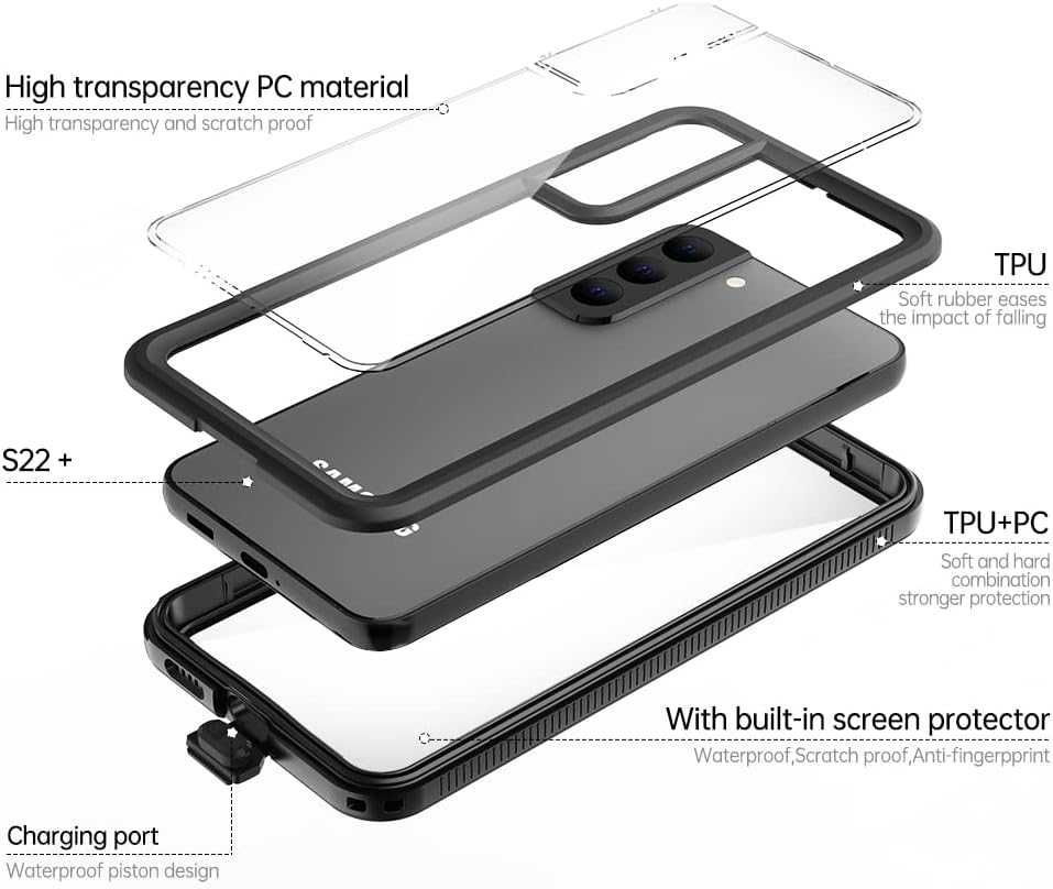 Redpepper Samsung Galaxy S22 PLUS etui wodoodporne IP68 MagSafe kurz