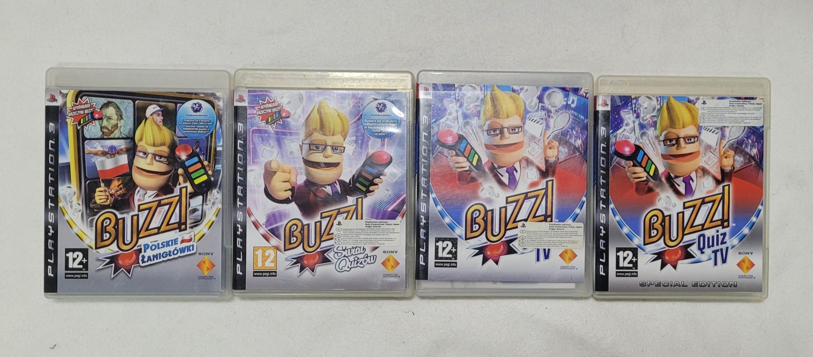 Buzz! Quiz PS3 zestaw + 4 gry PL