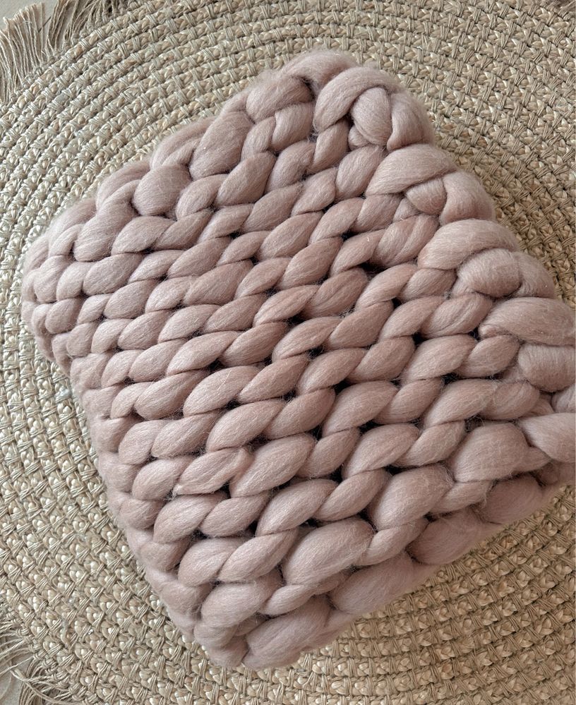 Piękny koc, 100% wełna merino