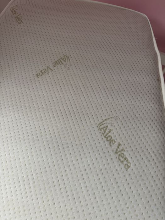 Łóżeczko dzieciece drewniane KLUPŚ białe chmurka 120x60