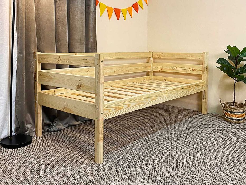 Ліжко натуральна сосна "Сімба" | Оплата при отриманні АКЦІЯ 3750 грн