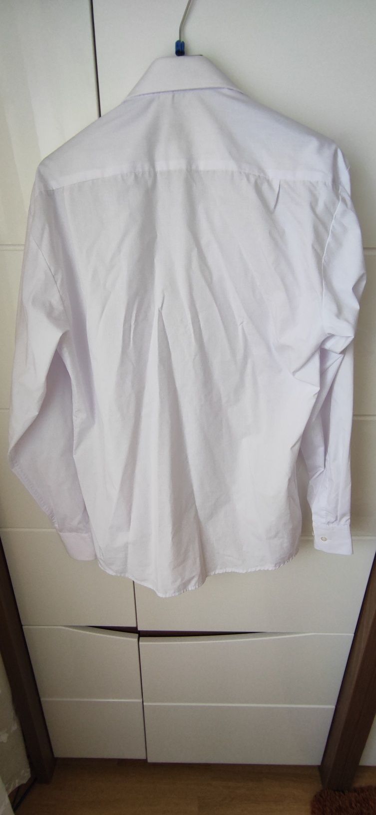 Koszula męska długi rękaw biała rozmiar 39