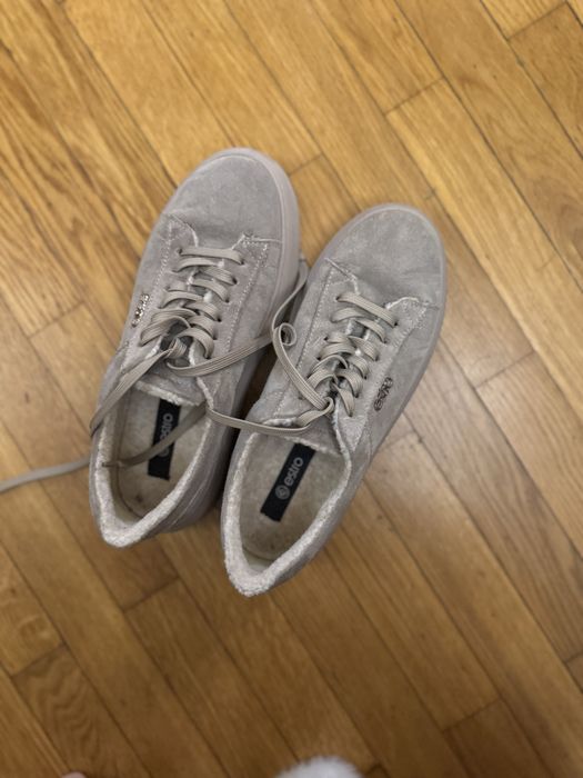 Натуральні замшеві кеди, утепленні, estro