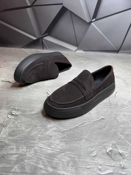 Чоловічі Туфлі Лофери (Замша та Шкіра)40-45 Без Предоплати