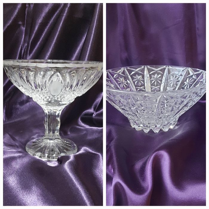 Хрусталь: ваза для цукерок, фруктів, салатниця, фруктовниця