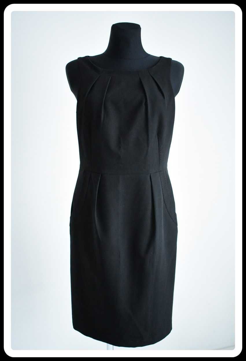New Look mała czarna sukienka z kieszeniami 40 L