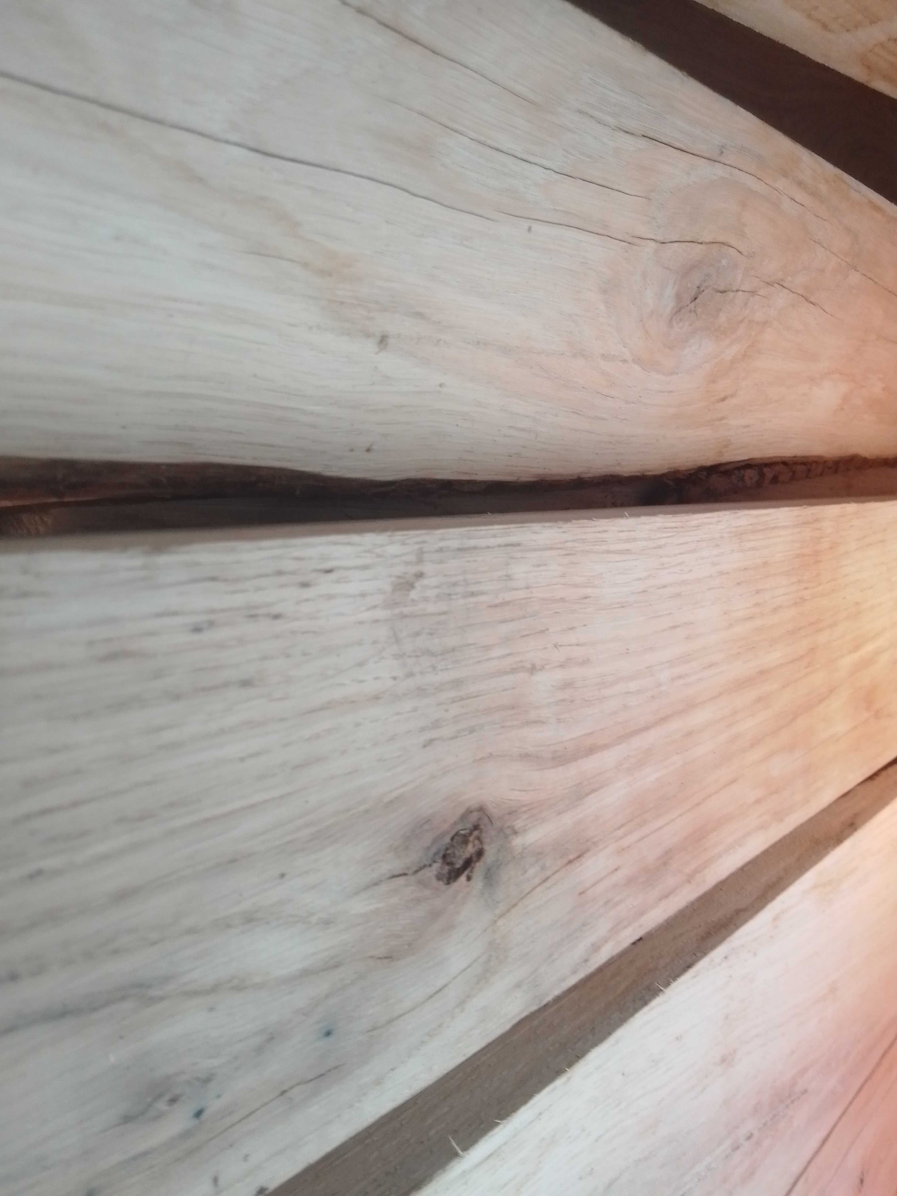 Gruba półka dębowa 90 cm, gładka, wysyłka