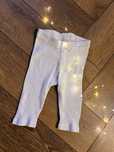 Legginsy spodnie H&M HM prążek prążkowane 62 beż beżowe