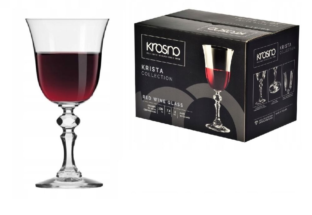 Krosno Prestige kieliszki do wina czerownego 220ml