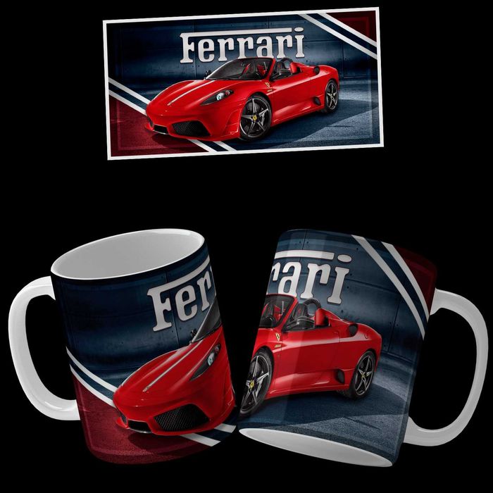 Kubek z  nadrukiem Ferrari