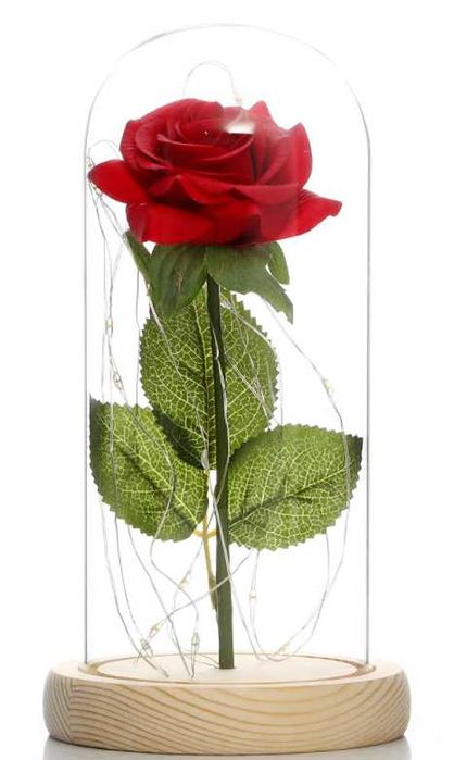 Piękna Wieczna Róża w Szkle w Pudełku Prezent na Urodziny Imieniny