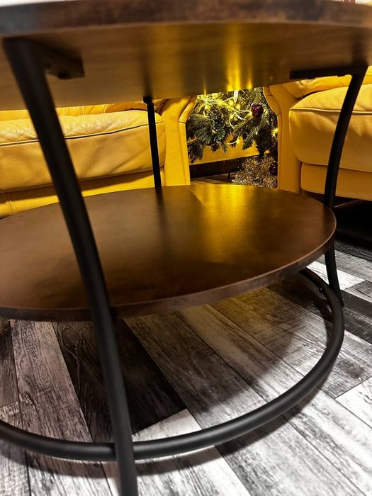 Стол кофейный в стиле лофт 88×88