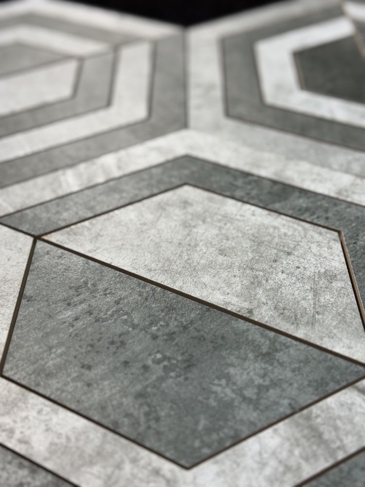 Płytki GRES heksagony 26 x 29,8 Hexagon Scratch Grys mat Paradyz