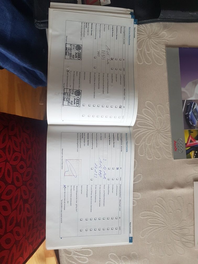 Książka serwisowa etui A4 wypełniona