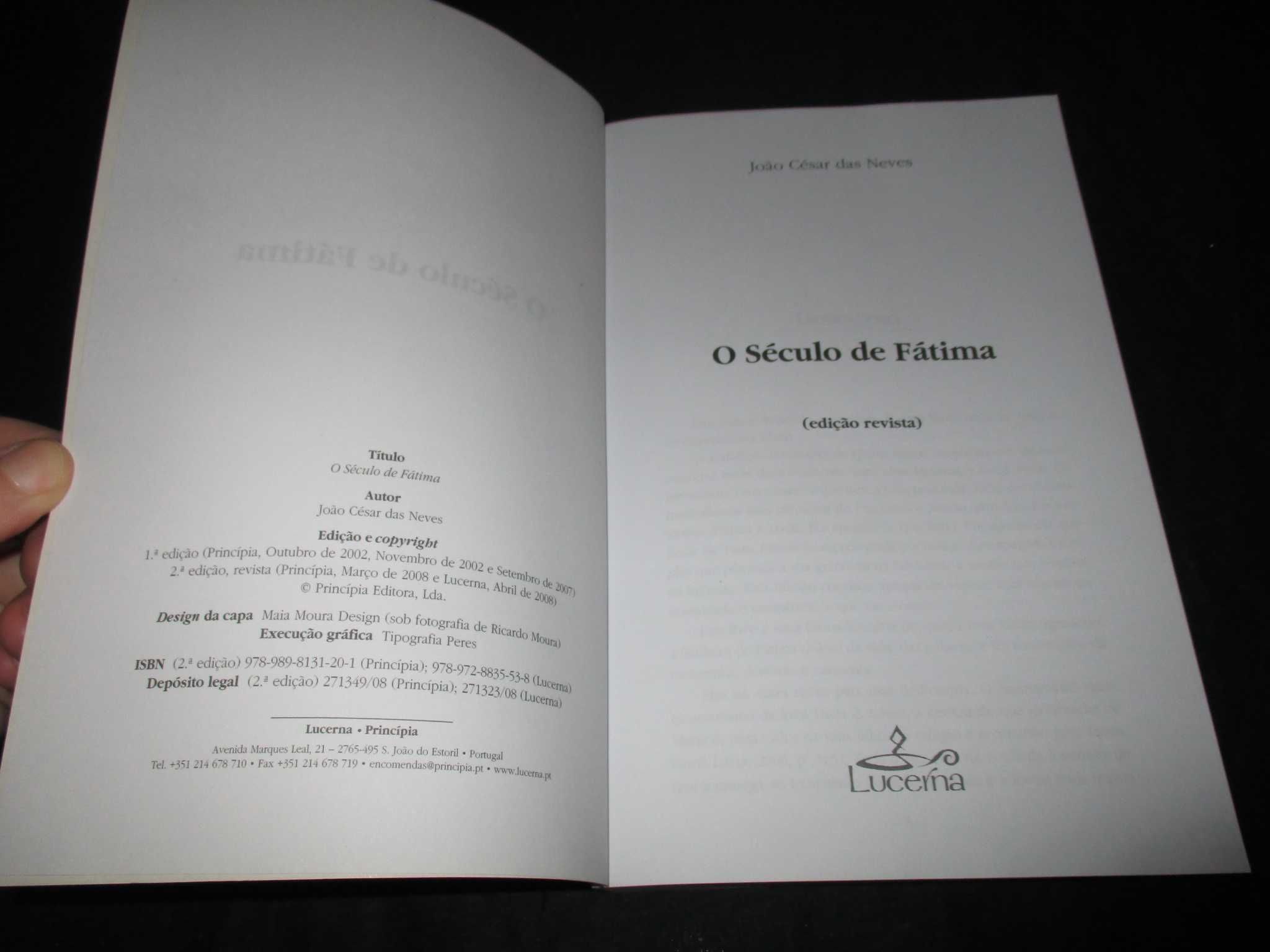 Livro O Século de Fátima João César das Neves