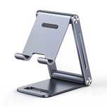 Ugreen metalowa aluminiowa składana podstawka na telefon tablet szary