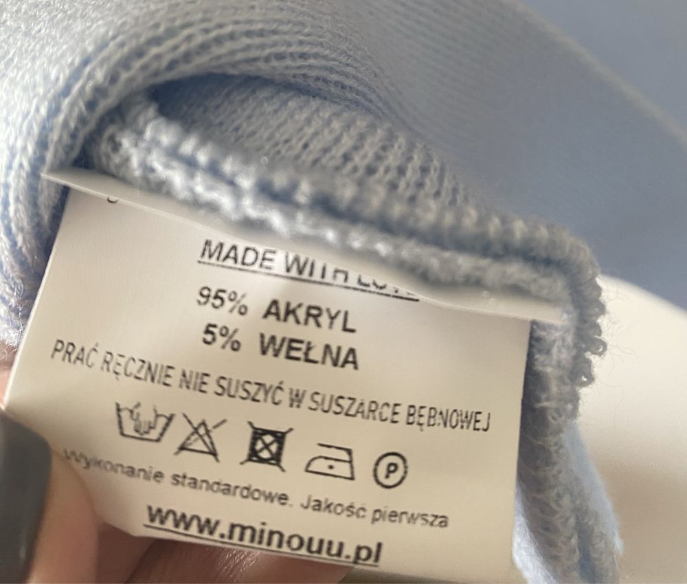 Minouu sweterek Aniołek baby blue nowa kolekcja one size New %%%