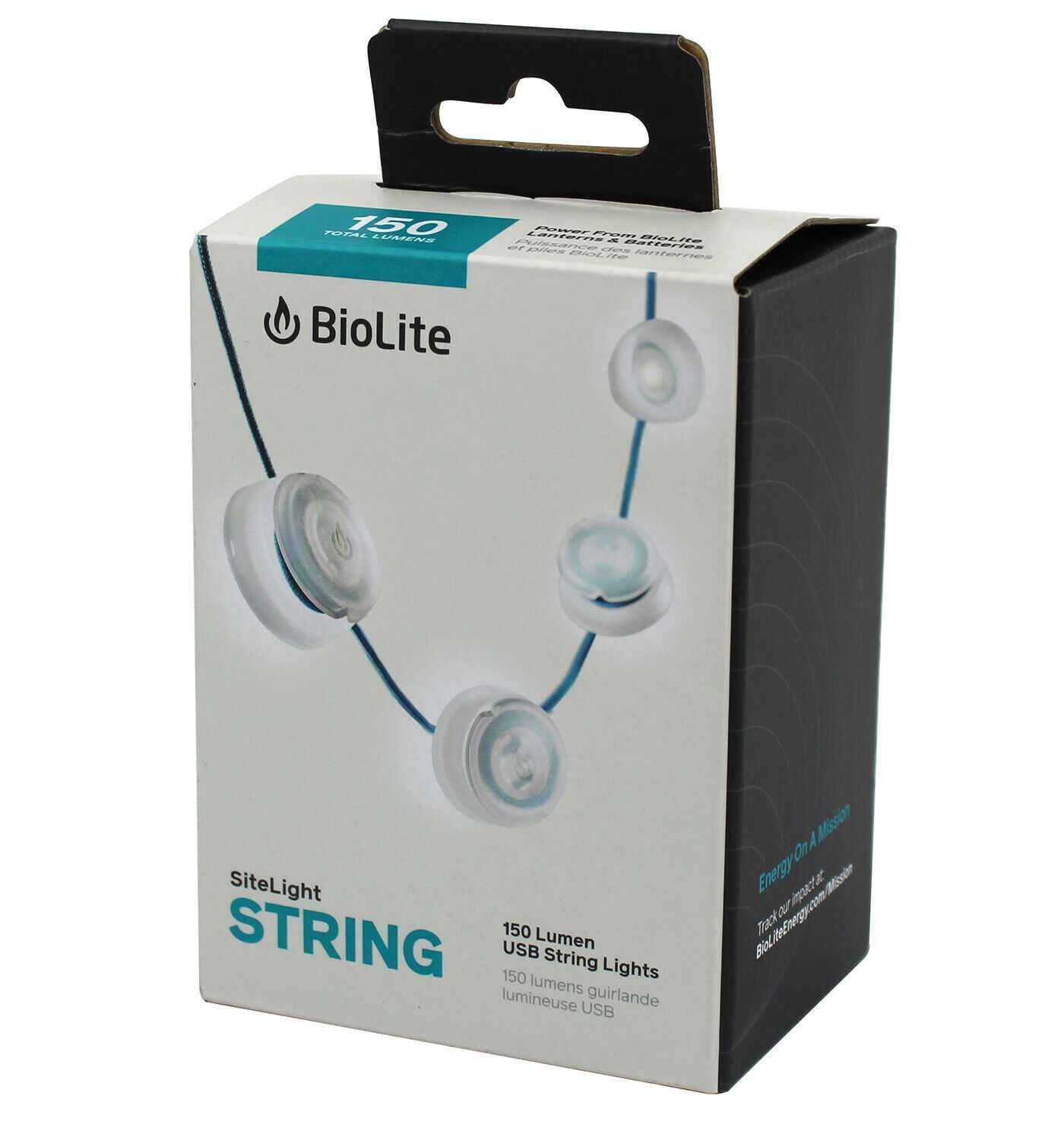 Набір кемпінгових ліхтарів BioLite Sitelight String - 4шт, USB, LED,3m