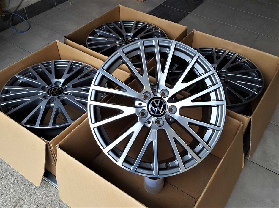Alufelgi 18 5x112 VW Golf Passat Touran Caddy Jetta T-Roc GRAFIT ! 22#