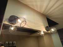 Lampa ścienna kinkiet czarny loft druciany 2 sztuki wraz żarówkami G9
