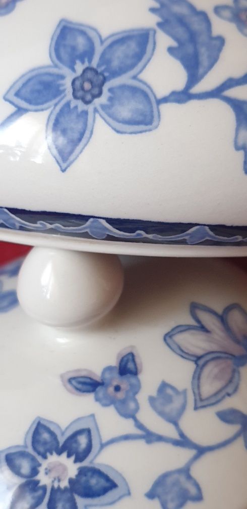 Cukiernica wzór cebulowy  porcelana angielska Blue .Syg .z lat 60 tych