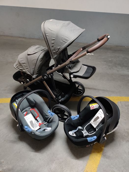 Carrinho Cybex Gazelle S + 2 ovos Cybex Aton B