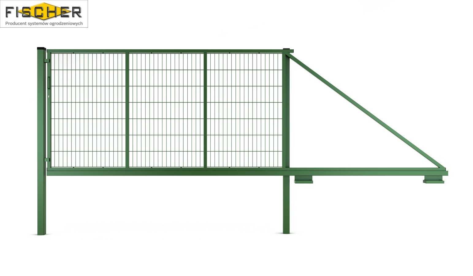 BRAMA  dwuskrzydłowa EKO (170 x 400 cm)+ FURTKA EKO (170 cm)  ANTRACYT