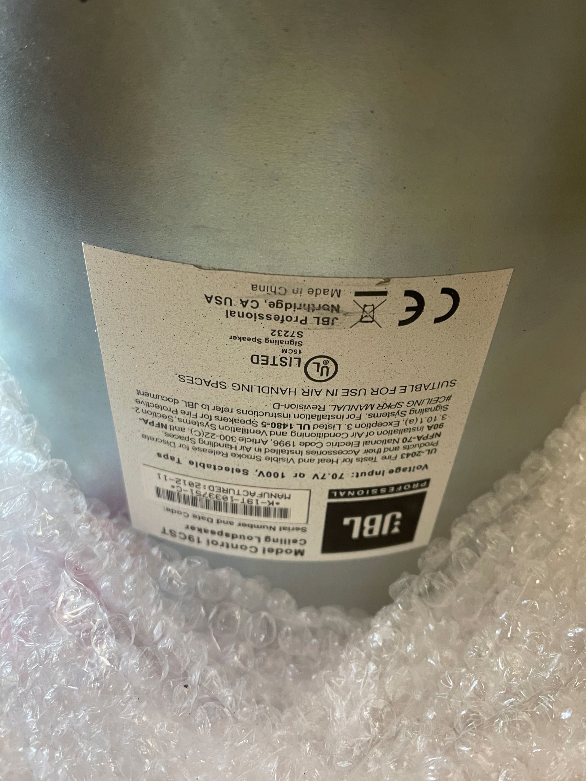 Głośniki sufitowe JBL Control 19CST białe bass subwoofer niskost 100V
