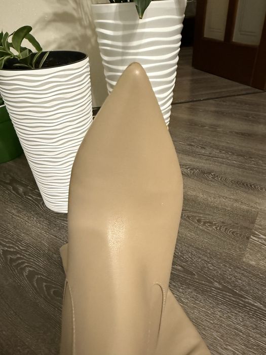 Сапоги женские бежевые
