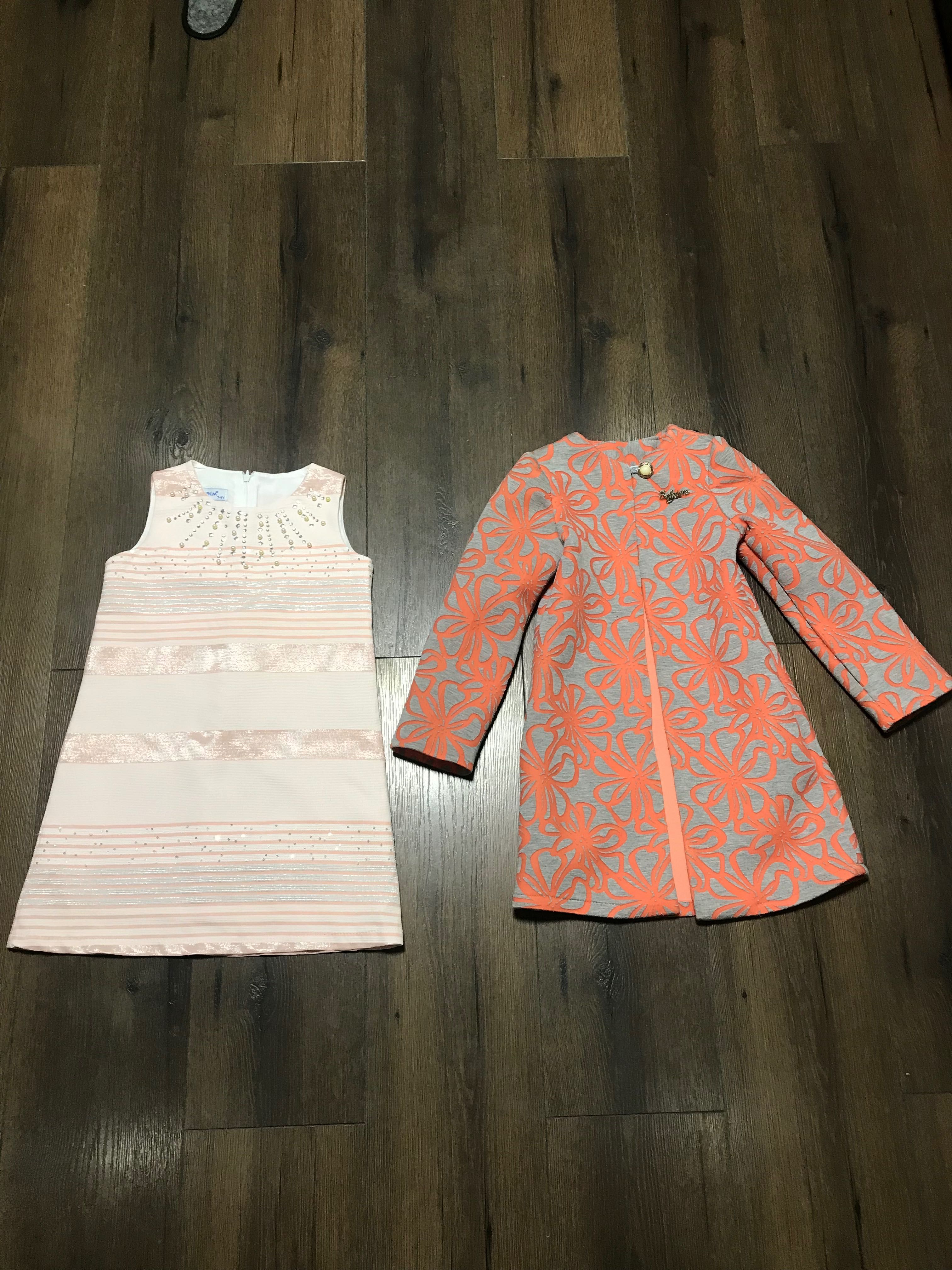 Сукня з накидкою для дівчинки 6-7 років, розмір 122-128