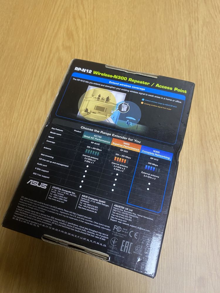 Repetidor asus rp-n12 wireless -n300