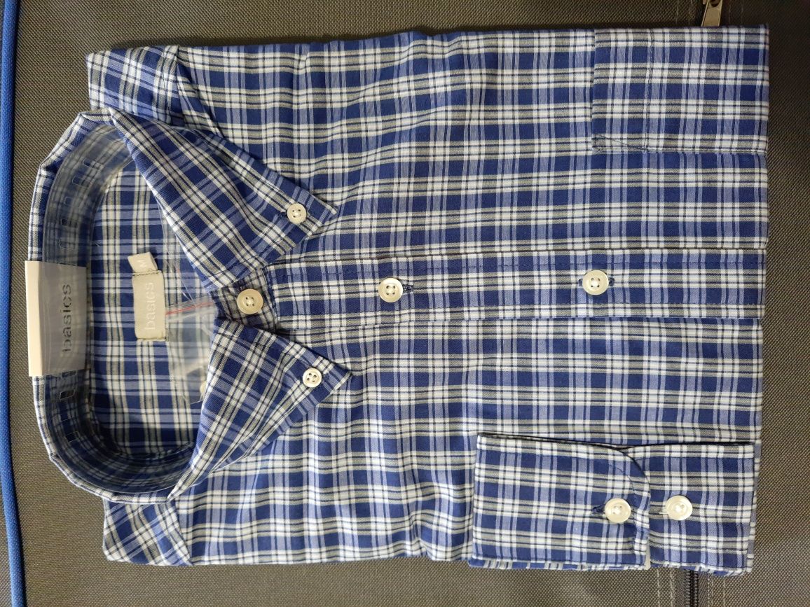 Camisa xadrez azul nova tam. M