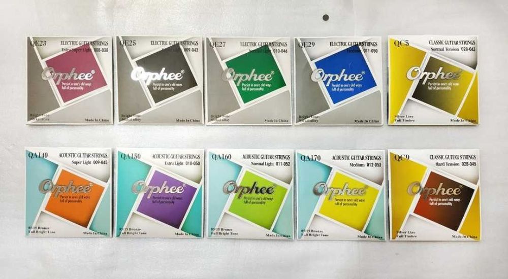 Струны Orphee для гитары в ассортименте