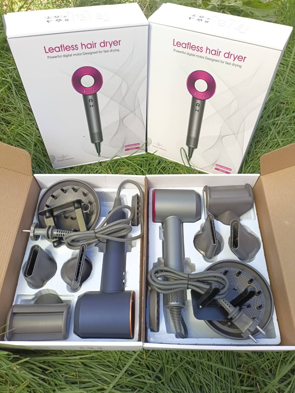 Фен для волосся  Leafless hair dryer 5 магнітних насадок+ настінний тр