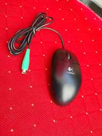 Mysz optyczna Logitech M-SBF96 przewodowa PS/2 Czarna Myszka PS2 PC