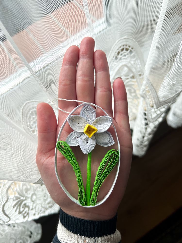 2 sztuki zawieszek wielkanocnych, recznie robione, quilling