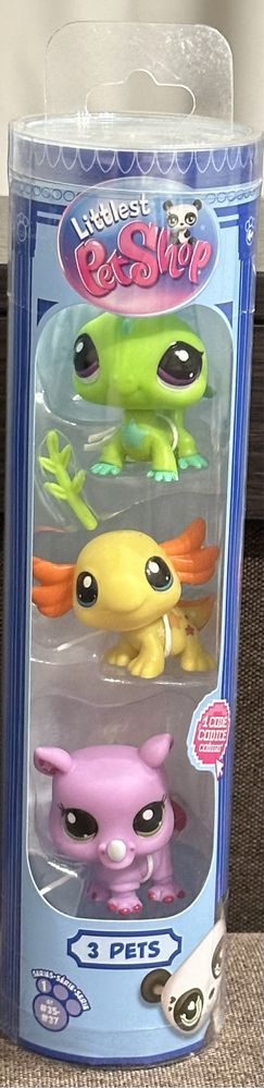 Littlest Pet Shop Trio tube. LPS. набір з трьох петів